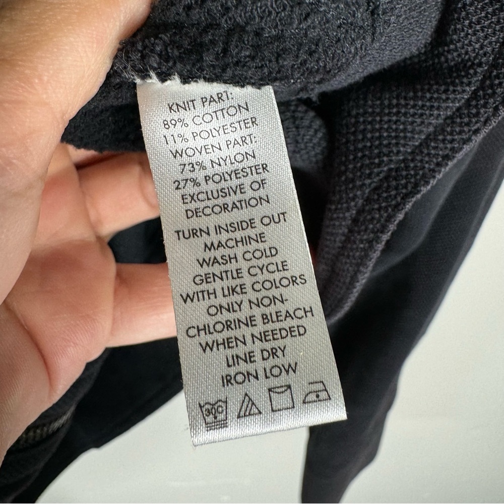 CALVIN KLEIN black utility jacket zip up nylon cotton pockets men small - Picture 5 of 10